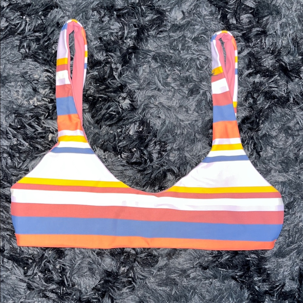 Striped Multicolor Bikini Top
